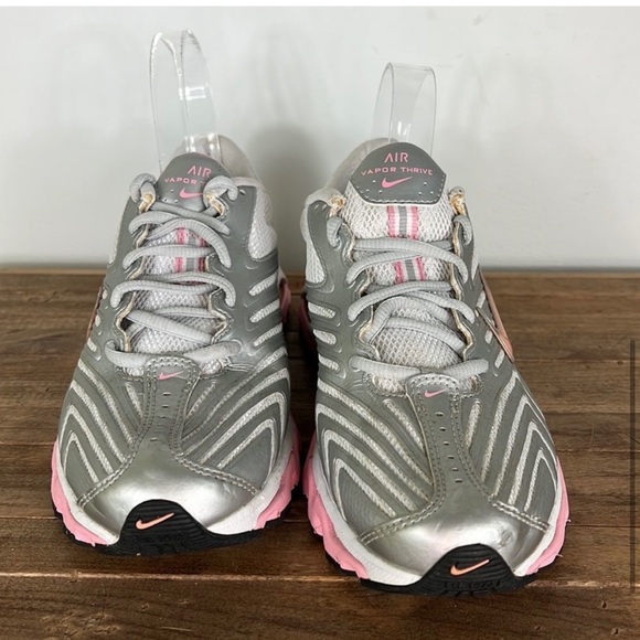 SOLD NIKE silver white and pink air vapor running sneakers us women’s size 8 - Picture 3 of 8